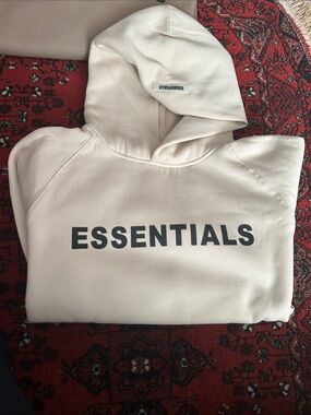 Crème Hoodie with Black Logo